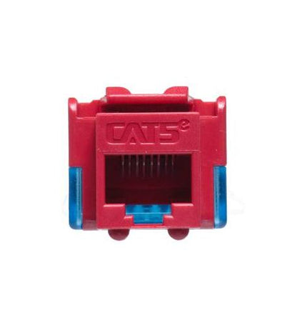 MODULE, CAT 5e, EZ, 25 PK, RED