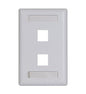 FACEPLATE, ID, 1-GANG, 2-PORT, 10PK, WH