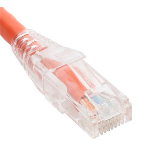 PATCH CORD CAT6 CLEAR BOOT 25' ORANGE