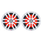 DS18 HYDRO 6.5" 2-Way Marine Speakers w/RGB LED Lights 300W - White [NXL-6]