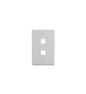 FACEPLATE, OVERSIZED, 2-PORT, WHITE