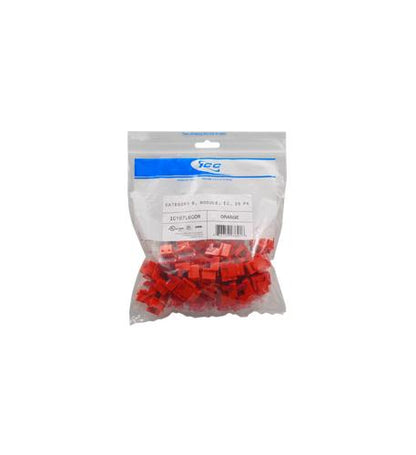 MODULE, CAT 6, EZ, 25 PK, ORANGE