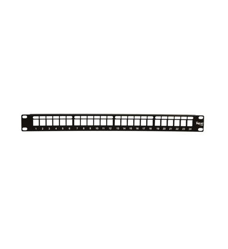 PATCH PANEL, BLANK, HD, 24-PORT, 1 RMS