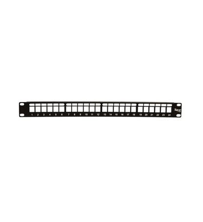 PATCH PANEL, BLANK, HD, 24-PORT, 1 RMS