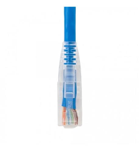 PATCH CORD, CAT5e, CLEAR BOOT, 5' BLUE