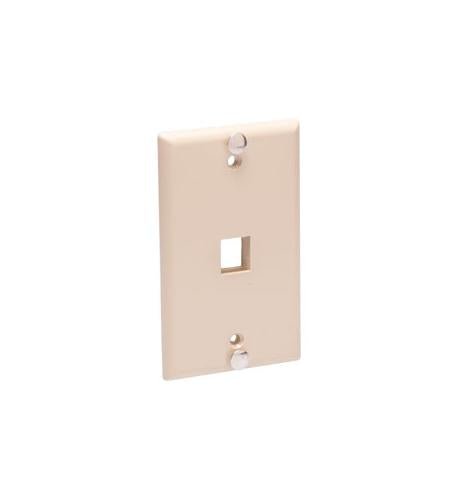 WALL PLATE, PHONE, FLUSH, 1-PORT, IVORY