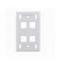 FACEPLATE ID WINDOW 4 PORT WHITE 25PK