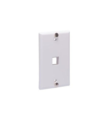 WALL PLATE, PHONE, FLUSH, 1-PORT, WHITE