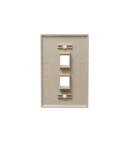 FACEPLATE, OVERSIZED, 2-PORT, IVORY