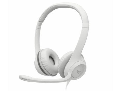 Logitech H390 Wired Headset for PC/Laptop, Off-white - headset