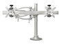 200 SERIES DUAL MONITOR ARM, SILVER, 16 POLE