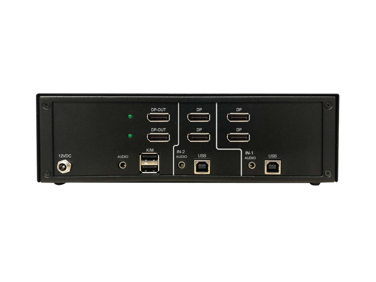 Eaton Tripp Lite Series Secure KVM Switch, 2-Port, Dual Head, DisplayPort to DisplayPort, 4K, NIAP PP4.0, Audio, TAA