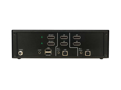 Eaton Tripp Lite Series Secure KVM Switch, 2-Port, Dual Head, DisplayPort to DisplayPort, 4K, NIAP PP4.0, Audio, TAA