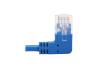 Eaton Tripp Lite Series Down-Angle Cat6 Gigabit Molded UTP Ethernet Cable (RJ45 Right-Angle Down M to RJ45 M), Blue, 20 ft. (6.09 m)