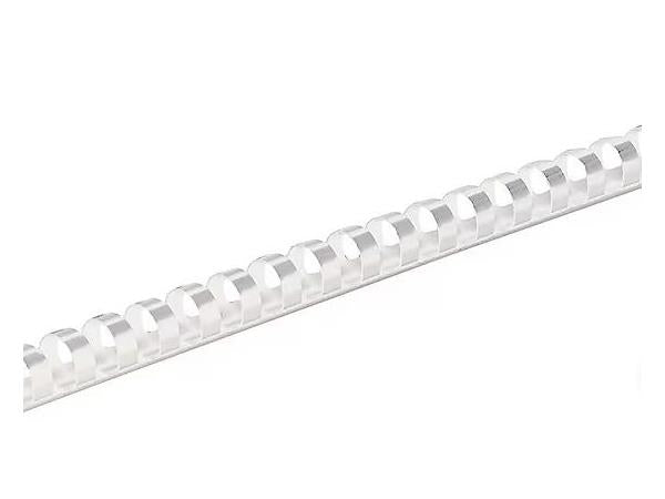 BINDING COMBS PLASTIC - WHITE 1/2IN 100P