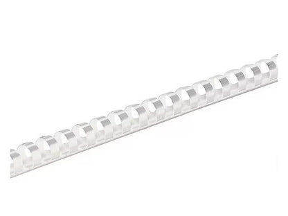 BINDING COMBS PLASTIC - WHITE 1/2IN 100P