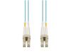 1.5m LC to LC Aqua OM4 Duplex OFNR (Riser-Rated) Fiber Patch Cable