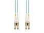 1.5m LC to LC Aqua OM4 Duplex OFNR (Riser-Rated) Fiber Patch Cable