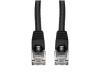 2ft Black CAT 6 PVC Ethernet Cable Snagless Bubble Boot RJ-45 M/M