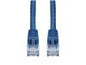 3ft Blue CAT 6 PVC Ethernet Cable Snagless Bubble Boot RJ-45 M/M