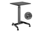 Pneumatic mechanism quickly adjusts height from 29.6 - 44.2, Easily adjust height with convenient foot pedal, Platform measurement 23.5 W X 21.5 D.