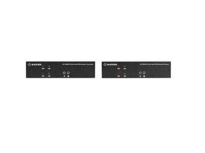 Black Box KVX Series KVM Extender over CATx - 4K, Dual-Head, HDMI/DisplayPort, USB 2.0, Serial, Audio, Local Video - KVM / audio / serial / USB extender - TAA Compliant