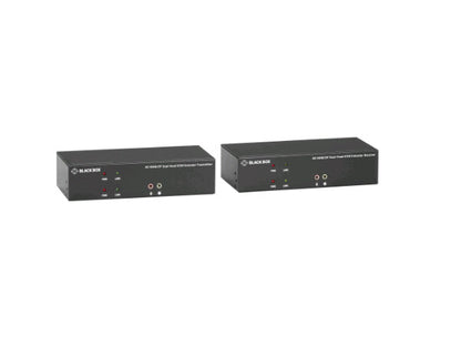 Black Box KVX Series KVM Extender over CATx - 4K, Dual-Head, HDMI/DisplayPort, USB 2.0, Serial, Audio, Local Video - KVM / audio / serial / USB extender - TAA Compliant