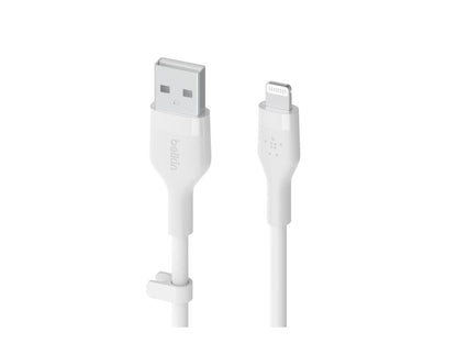 USB-A TO LTG, SILICONE, 2M, WHT