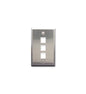 FACEPLATE, STAINLESS STEEL,1-GANG,3-PORT