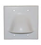FACEPLATE 2 GANG BULK NOSE WHITE