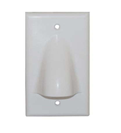 FACEPLATE 1 GANG BULK NOSE WHITE