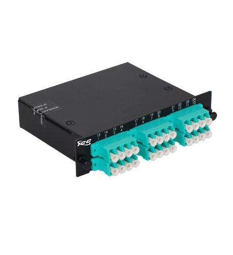 MPO CASSETTE, 24F, MM, LC QUAD, 10G