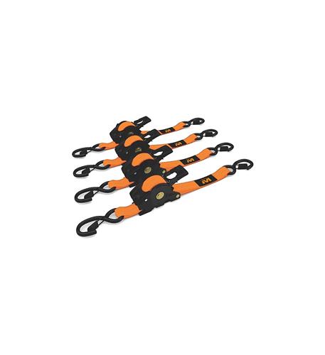 1"X10' Retractable Ratchet Straps 4 Pack