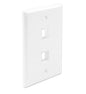 FP02PWH-SPK FACEPLATE 2 PORT 25 PK WHITE