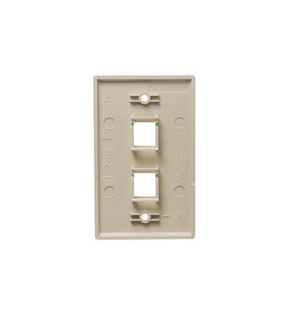 FACEPLATE, FLAT,1-GANG,2-PORT, 25PK, IV