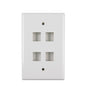 FP04PWH-SPK FACEPLATE 4 PORT WHITE