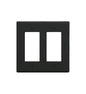 FACEPLATE, DECOREX, 2-GANG, BLACK