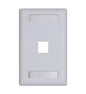 FACEPLATE, ID, 1-GANG, 1-PORT, 10PK, WH
