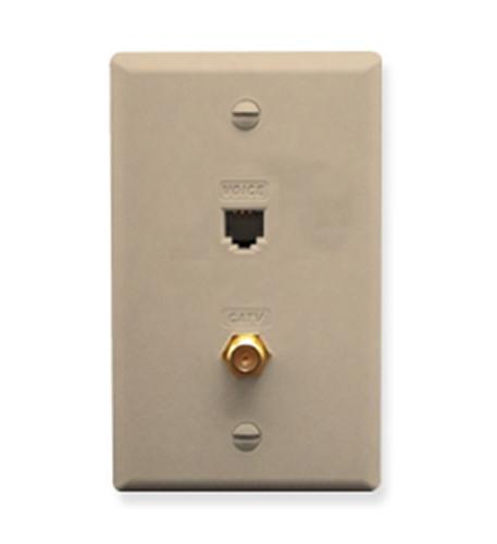 FACEPLATE, IDC, VOICE and F-TYPE, IVORY