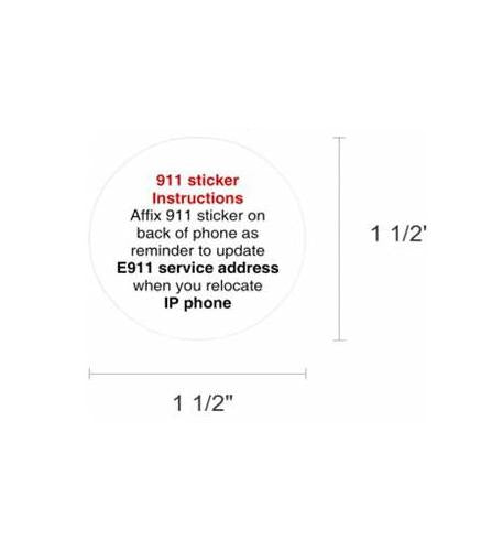 E911 Sticker for IP phones