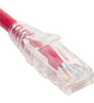 PATCH CORD CAT6 CLEAR BOOT 25' RED
