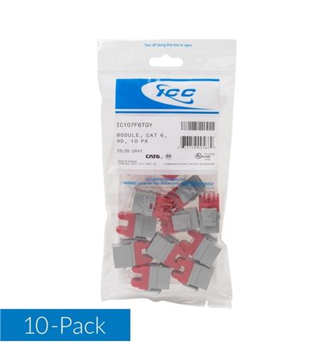 MODULE, CAT6, HD, 10PK, GY