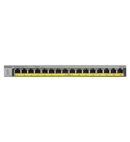 16-Port PoE/PoEplus Gb Ethernet UnMgd.