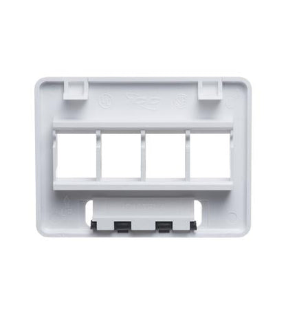 FACEPLATE, FURNITURE, NEMA, 4-PORT WHITE