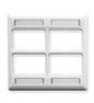 FACEPLATE, ELITE, 2-GANG, 4-PORT, WHITE