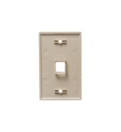 FACEPLATE, FLAT,1-GANG,1-PORT, 25PK, IV