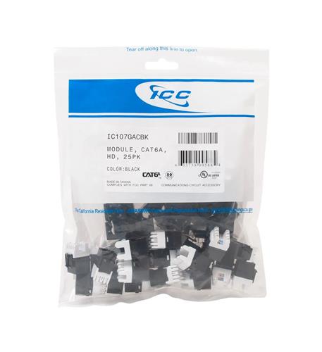 MODULE, CAT6A, HD, 25PK, BLACK
