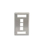 FACEPLATE, ID, STAINLESS, 1-GANG, 3-PORT