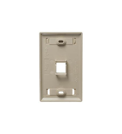 FACEPLATE, ID, 1-GANG, 1-PORT, IVORY