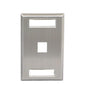 FACEPLATE, ID, STAINLESS, 1-GANG,1-PORT